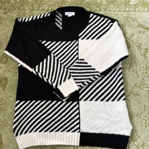 Liz Claiborne Black and White Sweater